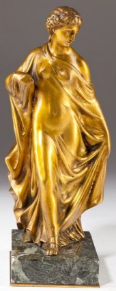 French Bronze Dore Sculptureca