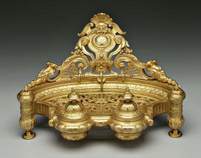 French bronze dor&eacute; standish,