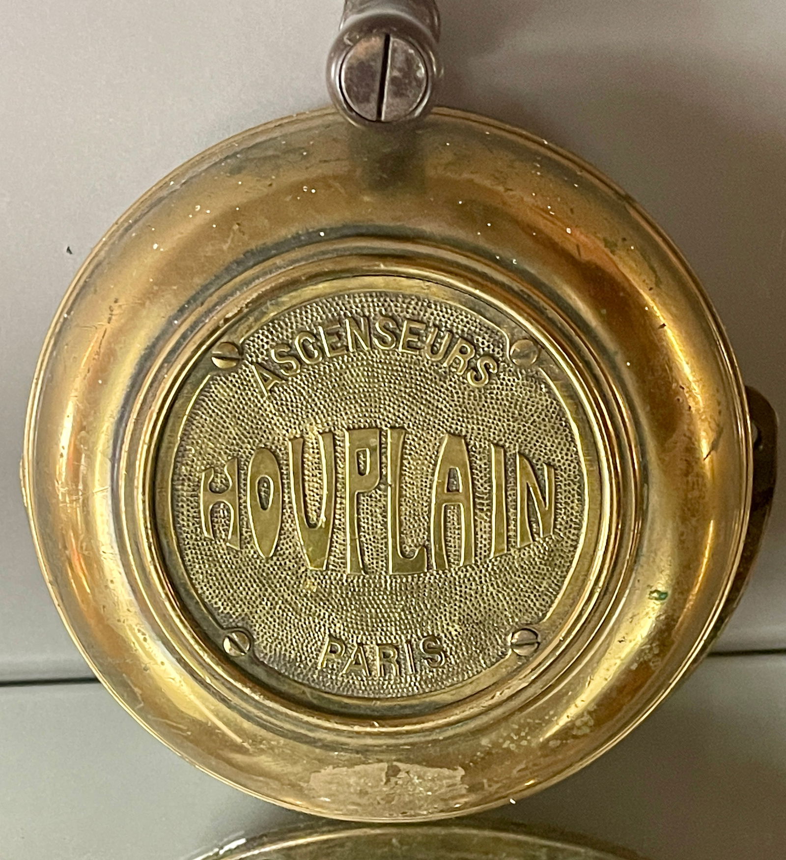 FRENCH BRONZE ELEVATOR SWITCHSigned