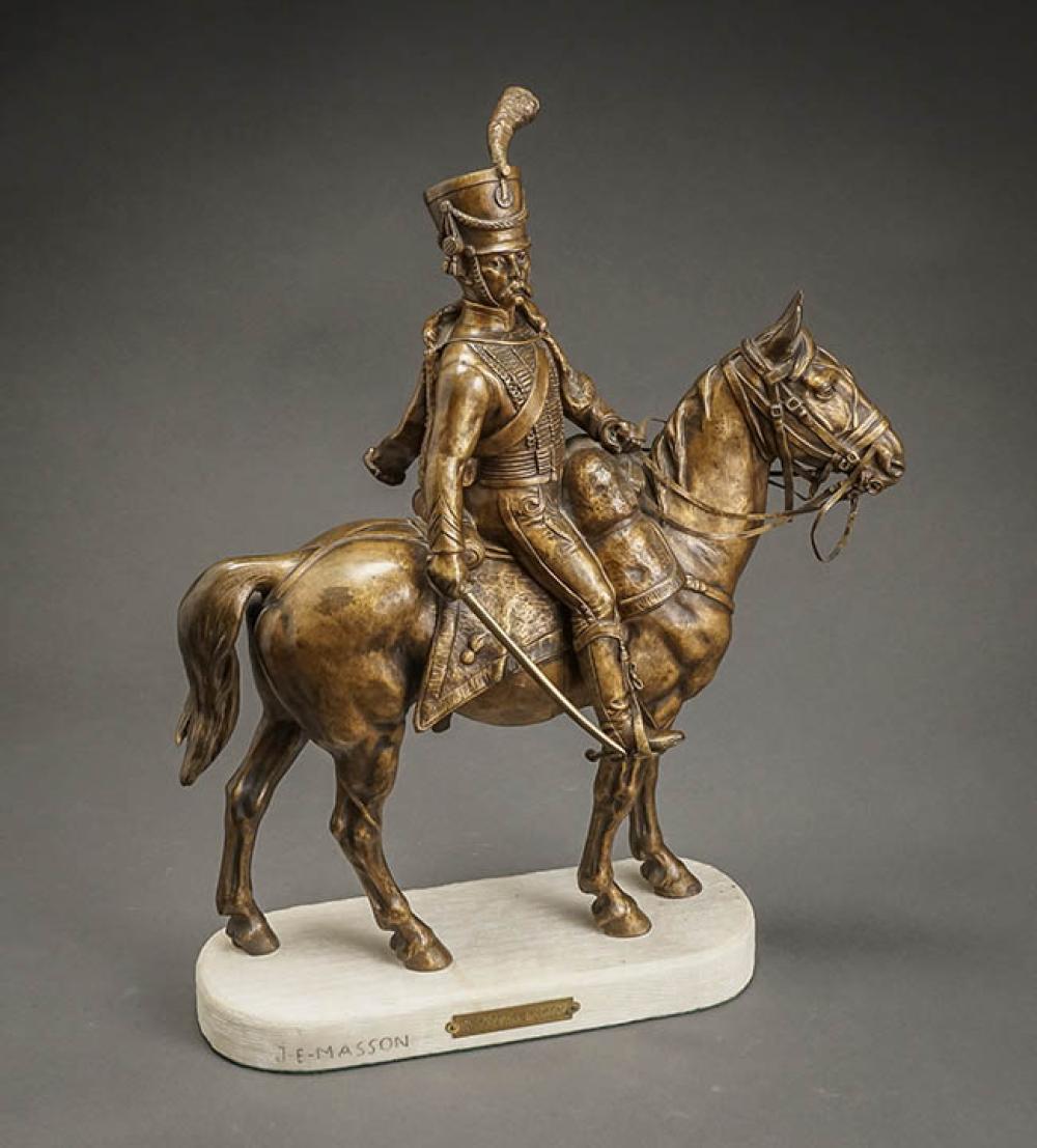 FRENCH BRONZE EQUESTRIAN FIGURE