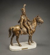 FRENCH BRONZE EQUESTRIAN FIGUR