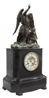 FRENCH BRONZE FIGURAL MANTEL C