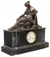 FRENCH BRONZE FIGURAL MANTEL S