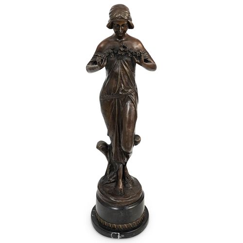 FRENCH BRONZE FIGURAL NYMPH