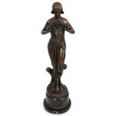 FRENCH BRONZE FIGURAL NYMPH ST