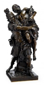French bronze figure group