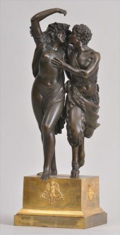 FRENCH BRONZE FIGURE GROUP Mod