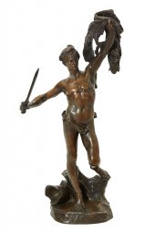 FRENCH BRONZE FIGURE: JASON TO