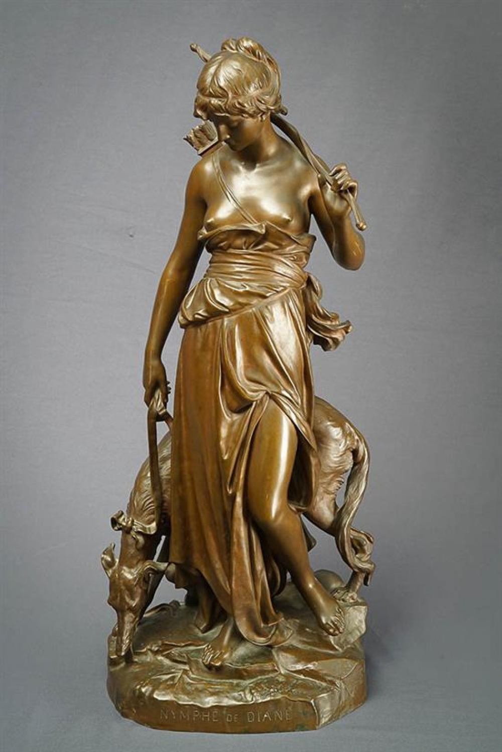 FRENCH BRONZE FIGURE OF 'NYMPHE