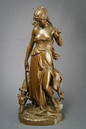 FRENCH BRONZE FIGURE OF 'NYMPH