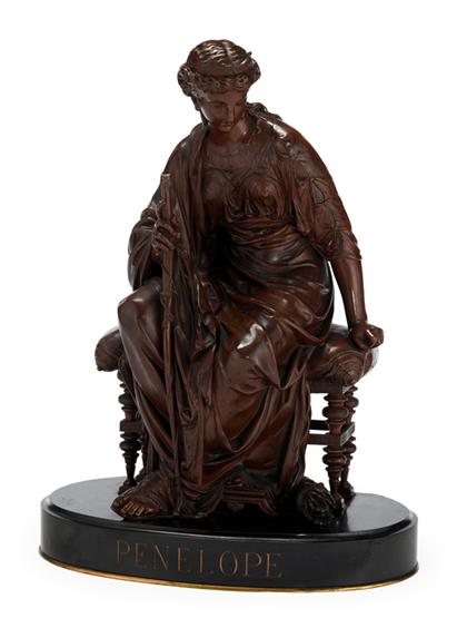 French bronze figure of Penelope