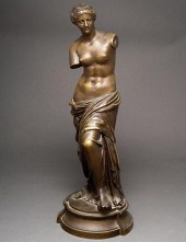 French bronze figure of Venus