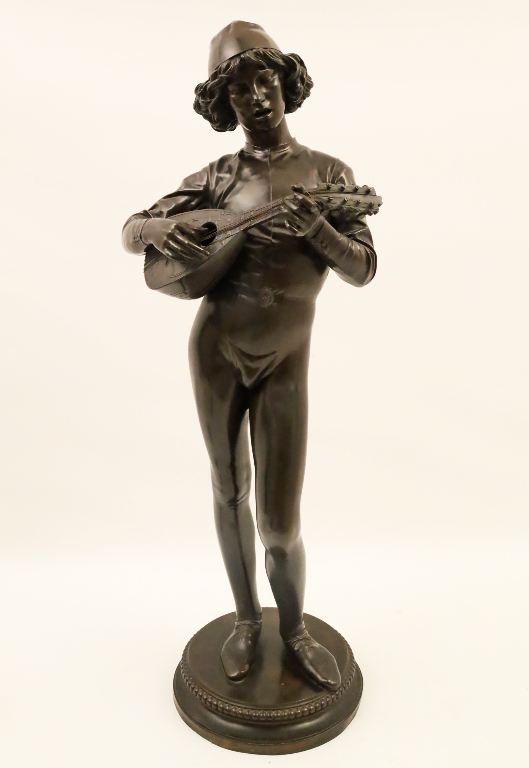 FRENCH BRONZE FIGURE OF YOUNG BOY