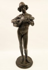 FRENCH BRONZE FIGURE OF YOUNG