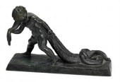 French bronze figure of young