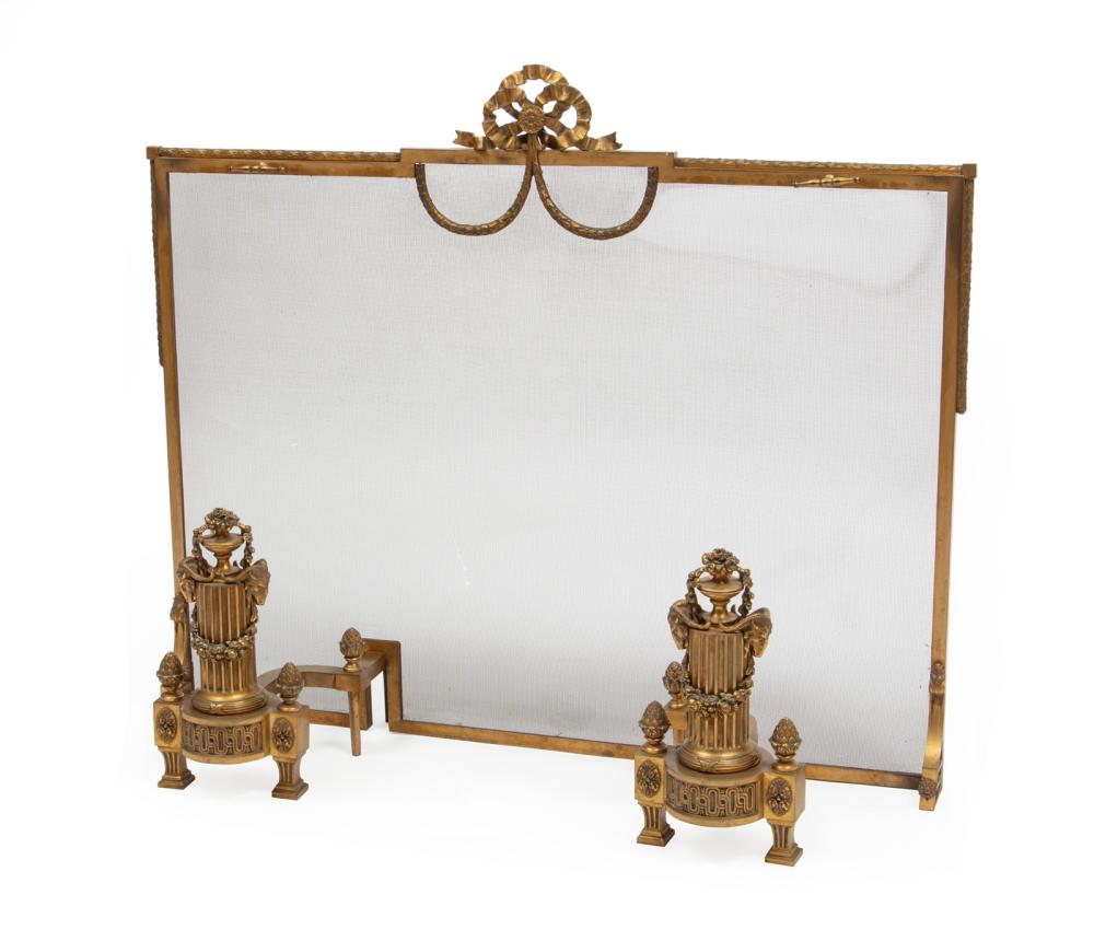 FRENCH BRONZE FIREPLACE