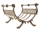 FRENCH BRONZE FIREWOOD STANDAn