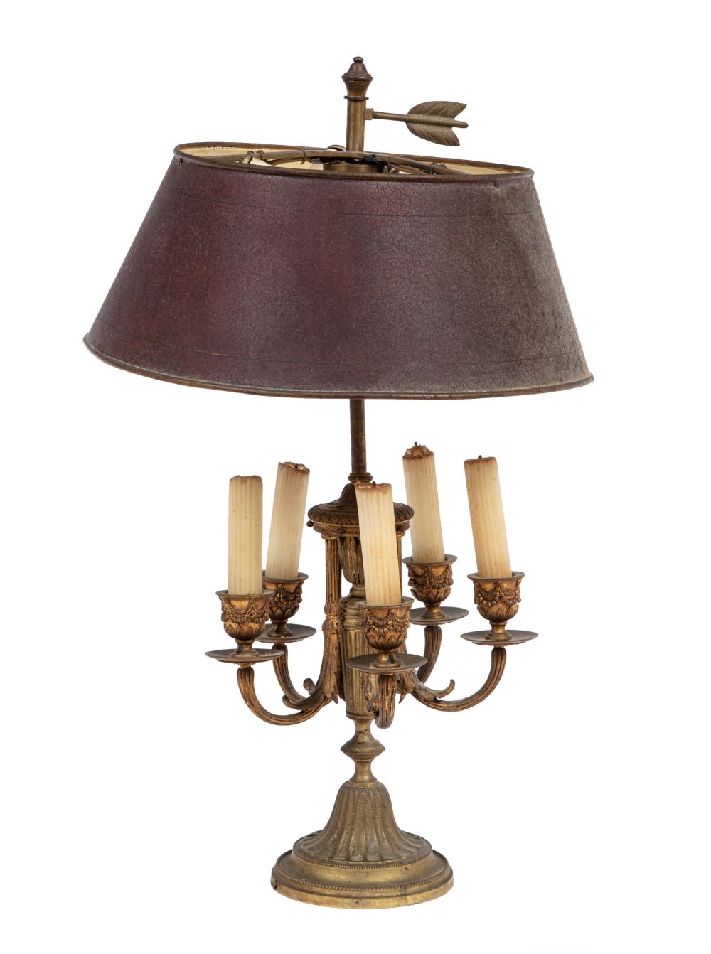 FRENCH BRONZE FIVE-LIGHT BOUILLOTTE