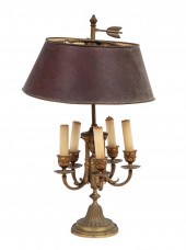 FRENCH BRONZE FIVE-LIGHT BOUIL