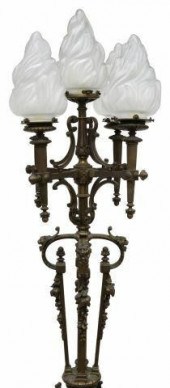 FRENCH BRONZE FIVE-LIGHT FLOOR