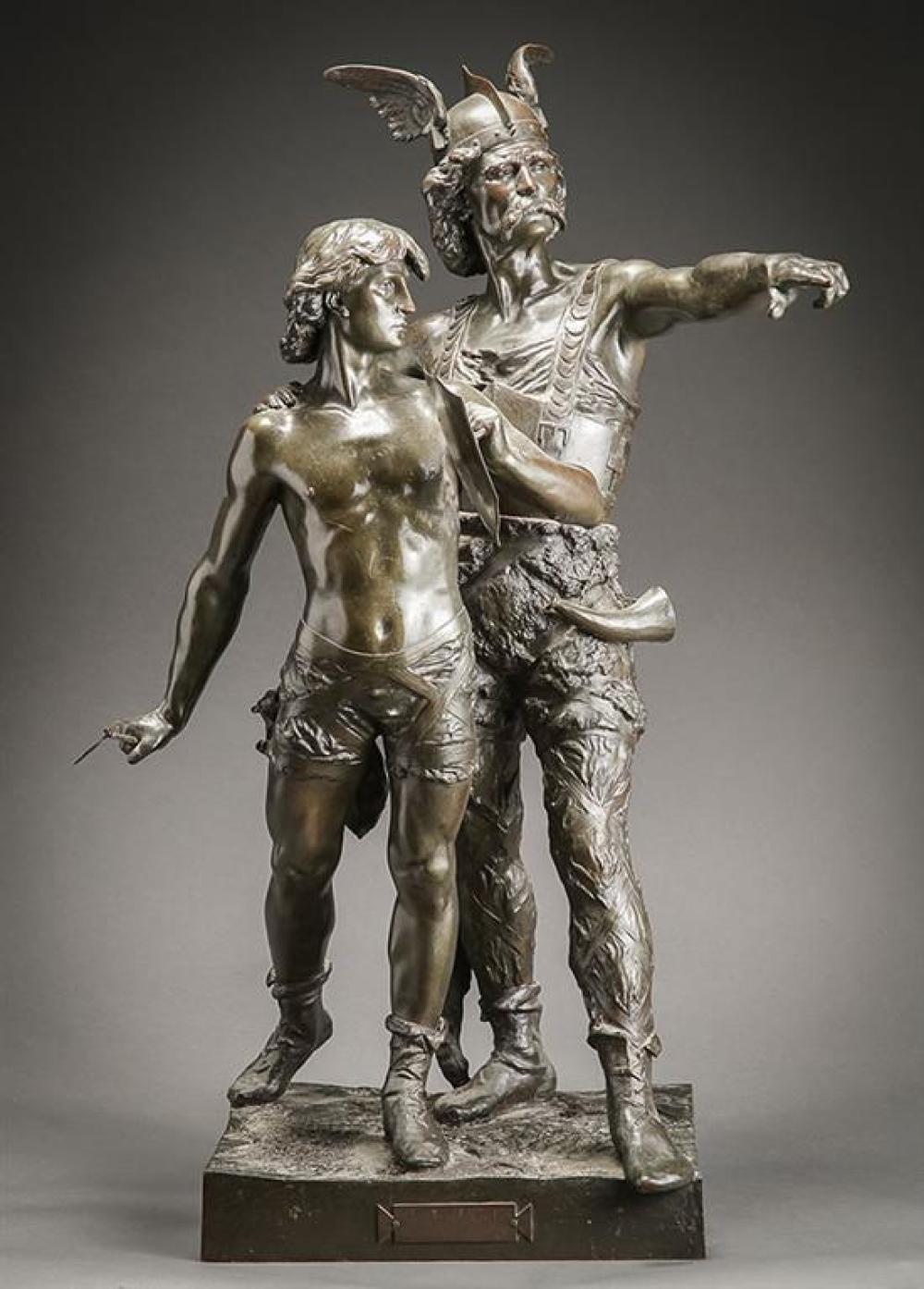 FRENCH BRONZE GROUP OF 'PRO PATRIA'