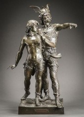 FRENCH BRONZE GROUP OF 'PRO PA