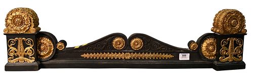 FRENCH BRONZE IRON FIREPLACE
