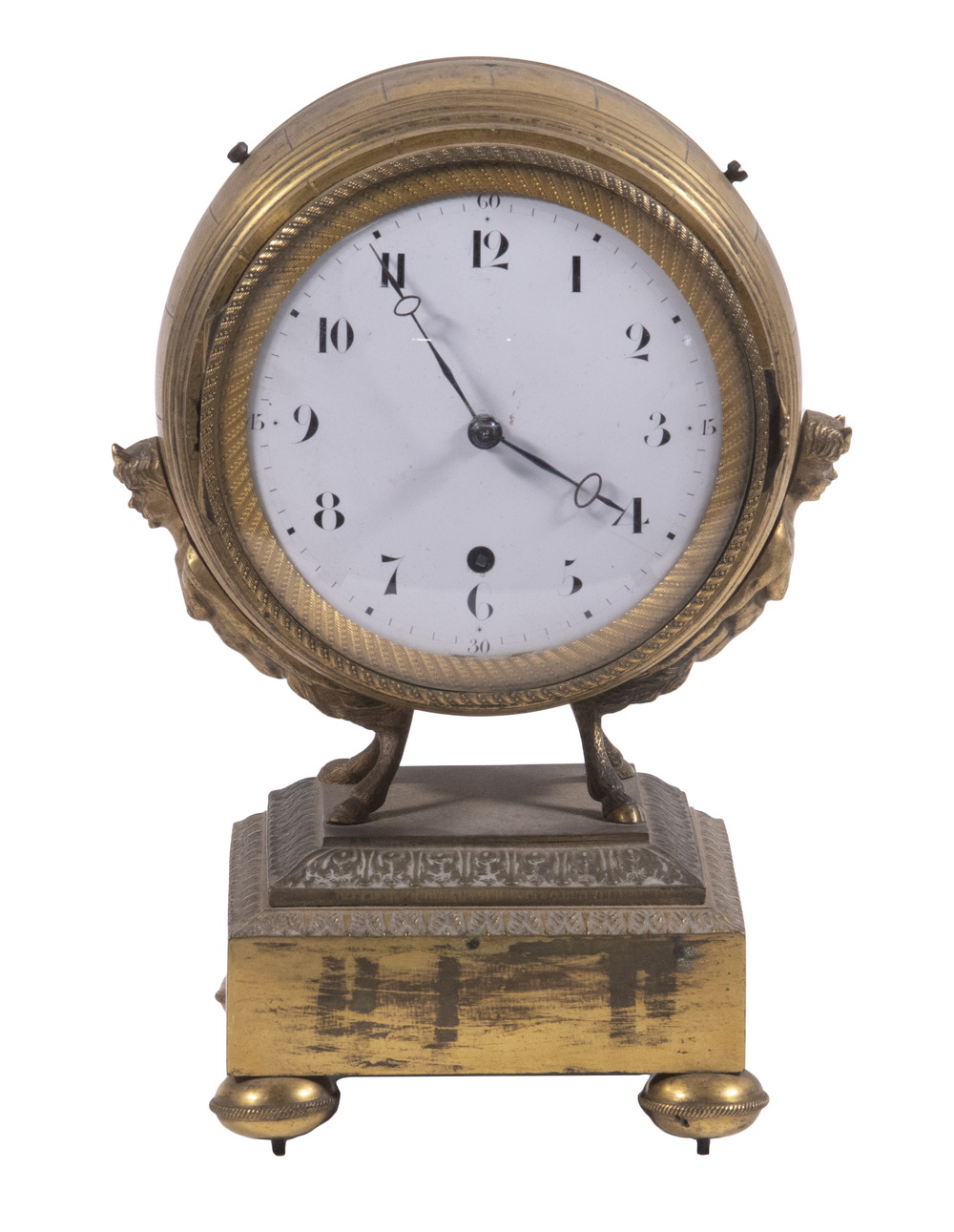 FRENCH BRONZE MANTEL CLOCK 19th