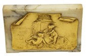 FRENCH BRONZE & MARBLE ADVERTI