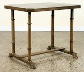 FRENCH BRONZE MARBLE TABLE MAN