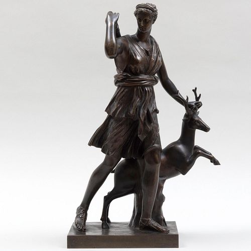FRENCH BRONZE MODEL OF DIANA THE