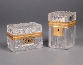 FRENCH BRONZE-MOUNTED CUT CRYS