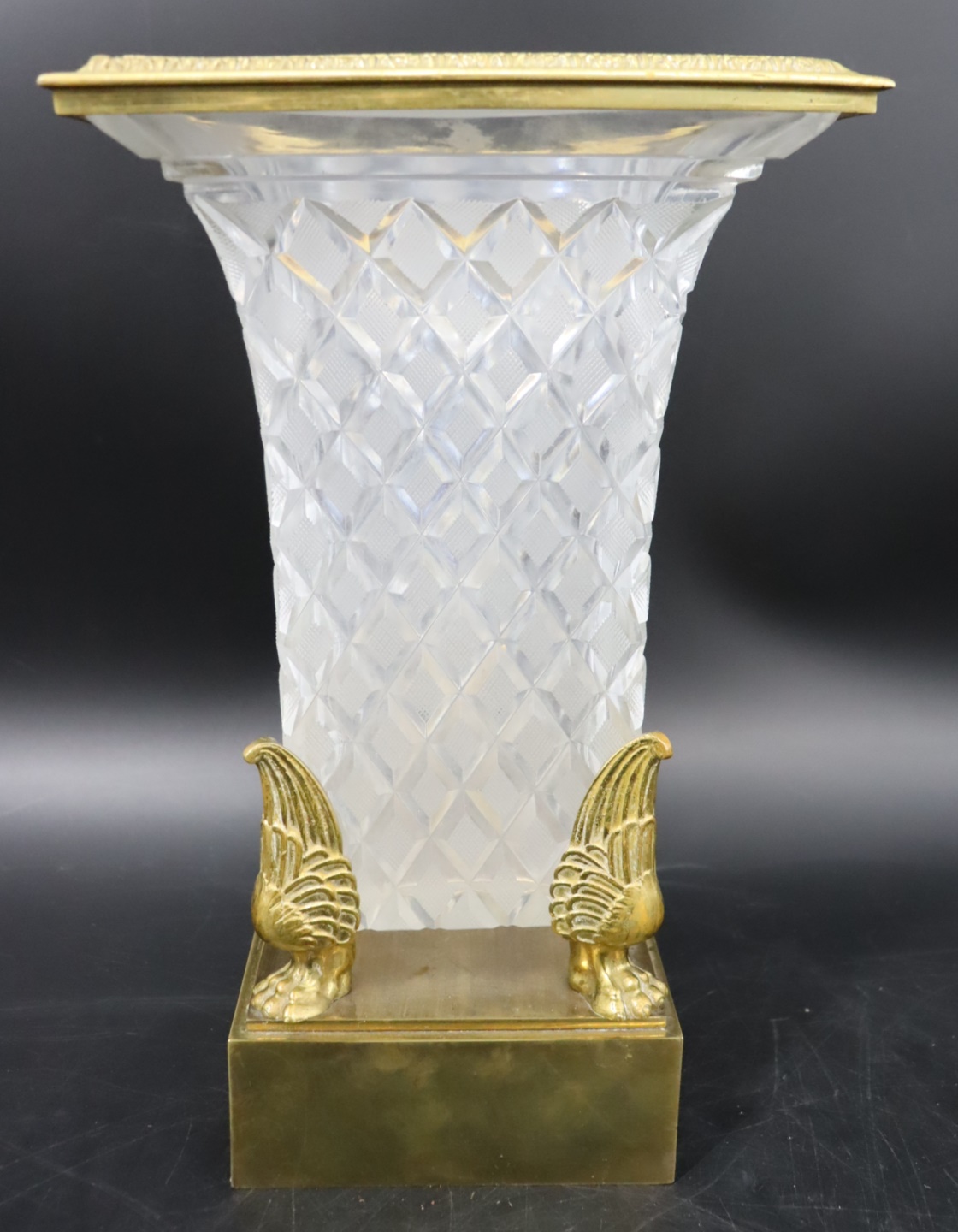 FRENCH BRONZE MOUNTED CUT GLASS