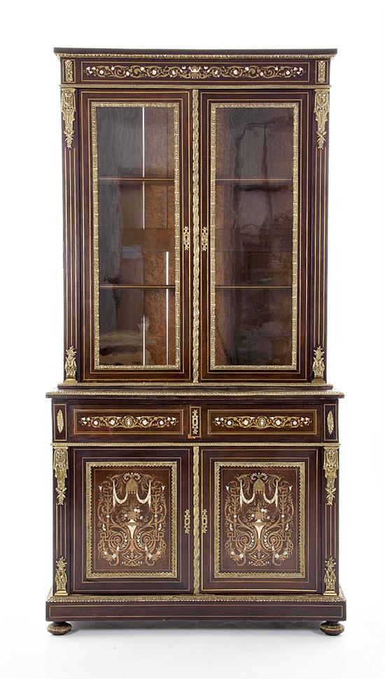 French bronze-mounted inlaid