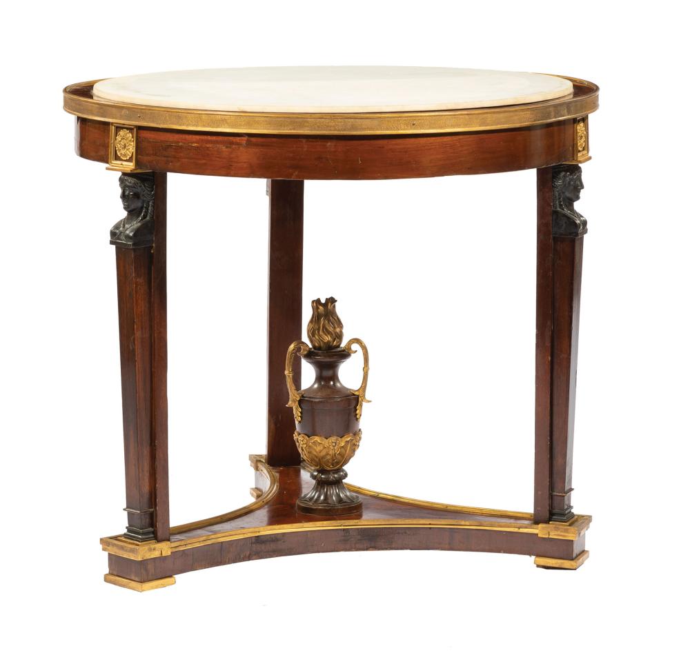 FRENCH BRONZE-MOUNTED MAHOGANY