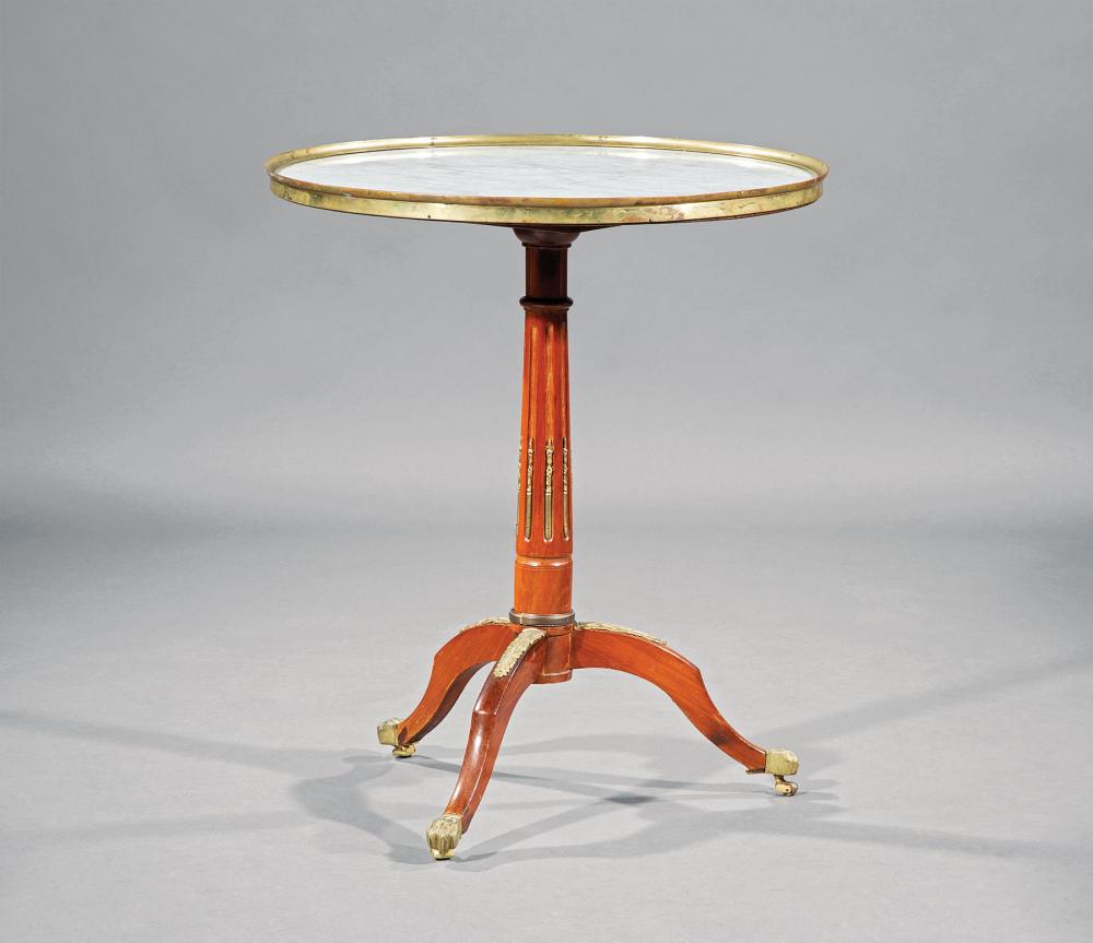 FRENCH BRONZE-MOUNTED MAHOGANY SIDE