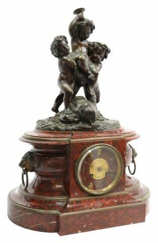 FRENCH BRONZE-MOUNTED MARBLE MANTEL