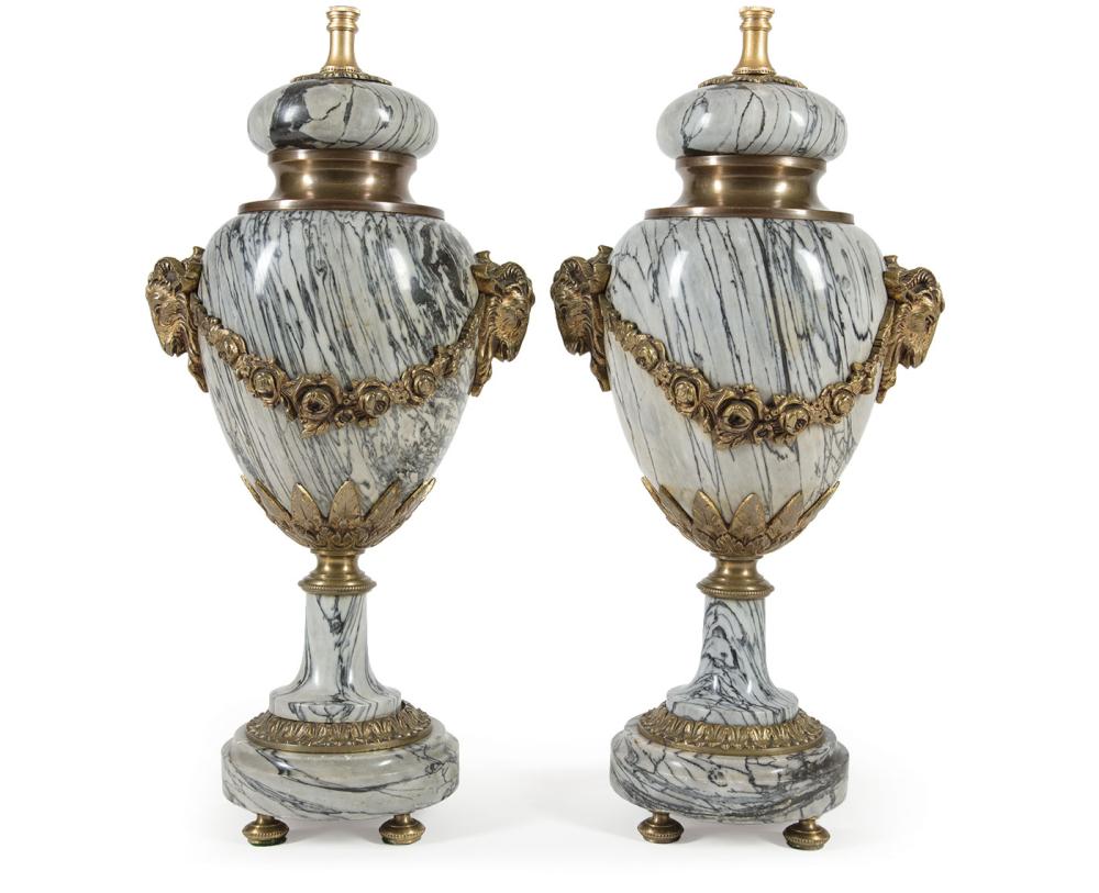 FRENCH BRONZE-MOUNTED MARBLE
