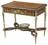 FRENCH BRONZE MOUNTED MARQUETR