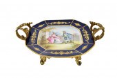 FRENCH BRONZE MOUNTED PAINTED