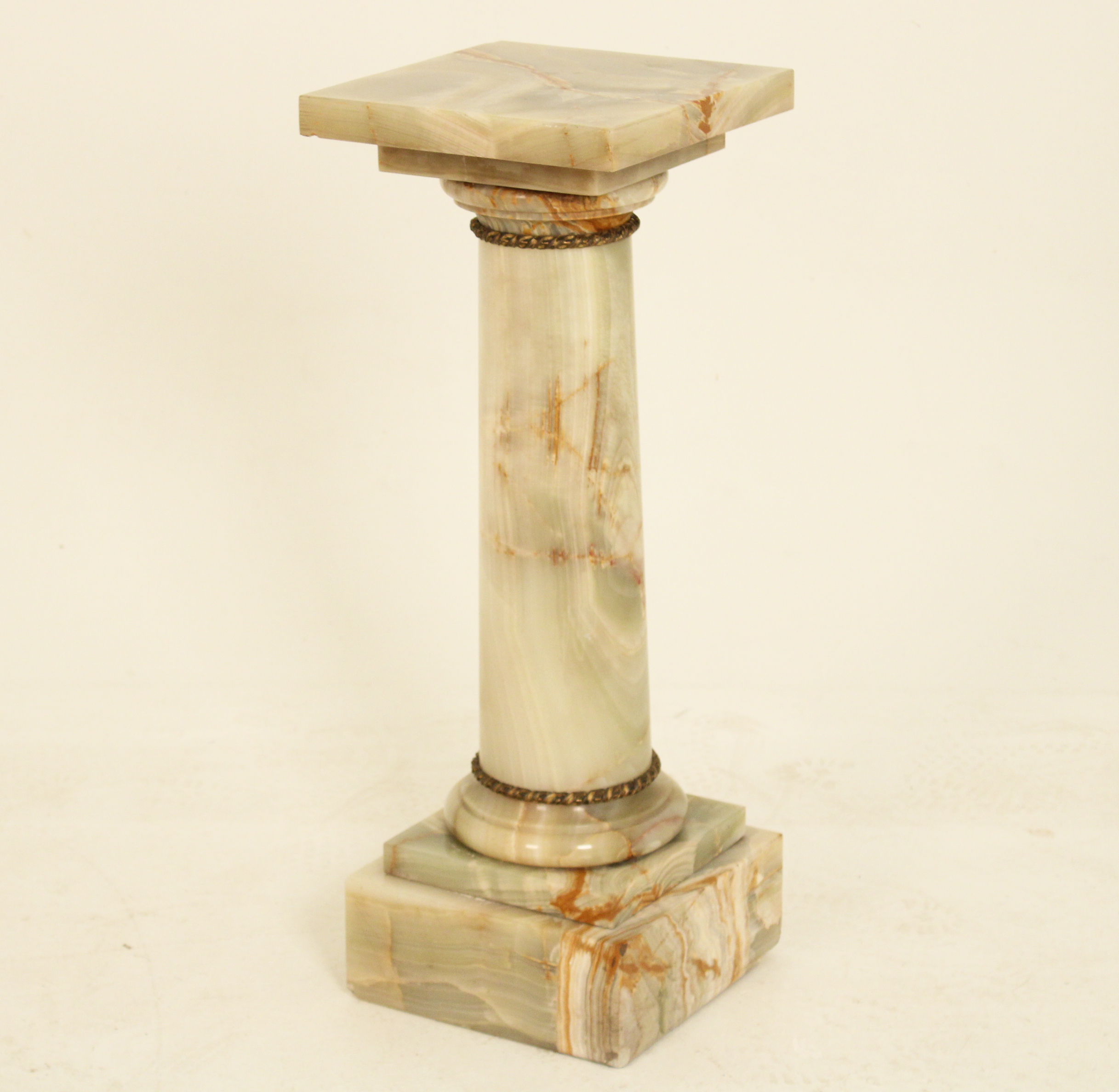 FRENCH BRONZE MOUNTED PEDESTAL W/