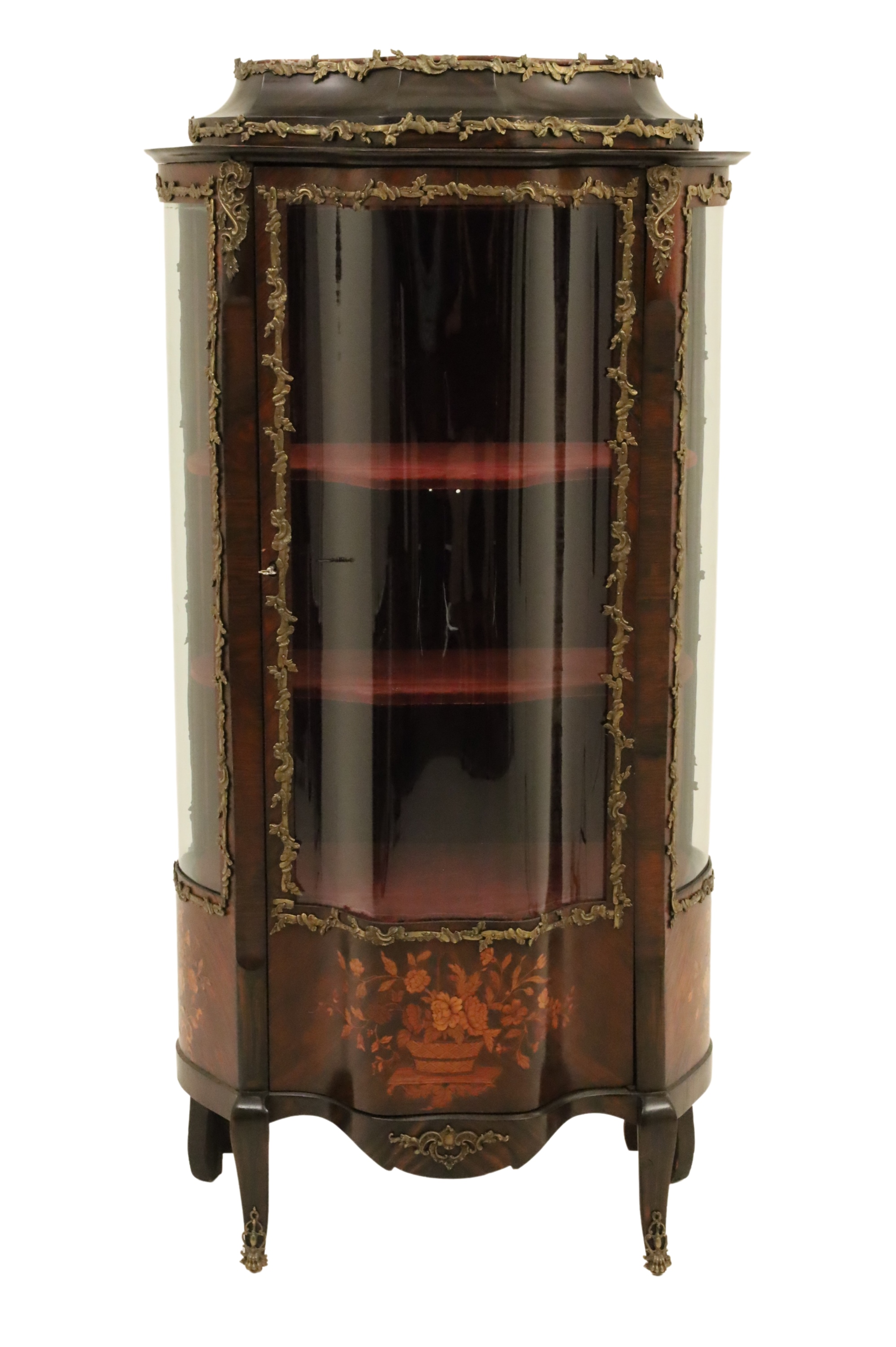 FRENCH BRONZE MOUNTED WALNUT AND