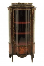 FRENCH BRONZE MOUNTED WALNUT A