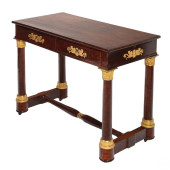 FRENCH BRONZE MOUNTED WOOD BUF