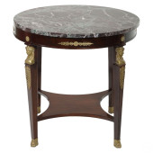 FRENCH BRONZE MOUNTED WOOD MAR
