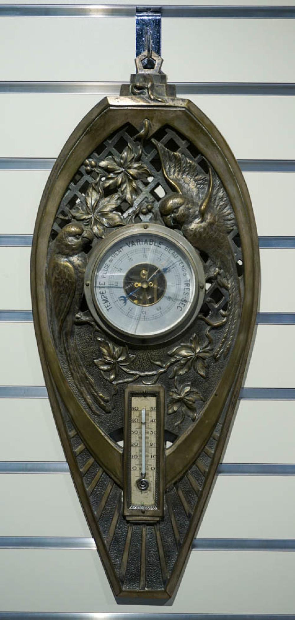 FRENCH BRONZE PARROT DECORATED WALL