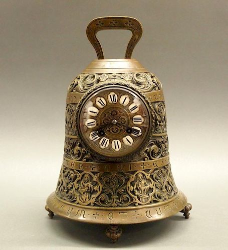 FRENCH BRONZE PATER NOSTER CLOCKA