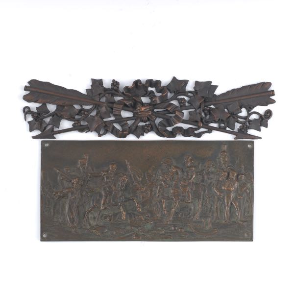 FRENCH BRONZE PLAQUE WITH