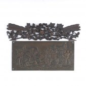 FRENCH BRONZE PLAQUE WITH ORNA