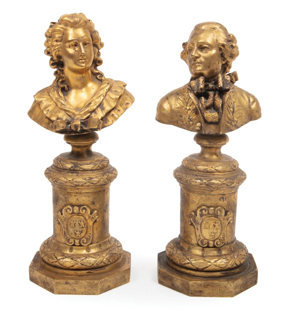 FRENCH BRONZE PORTRAIT BUSTS OF